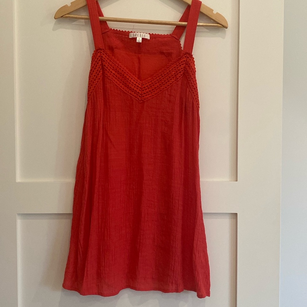 Spense Crinkle Gauze Tunic Top- Medium